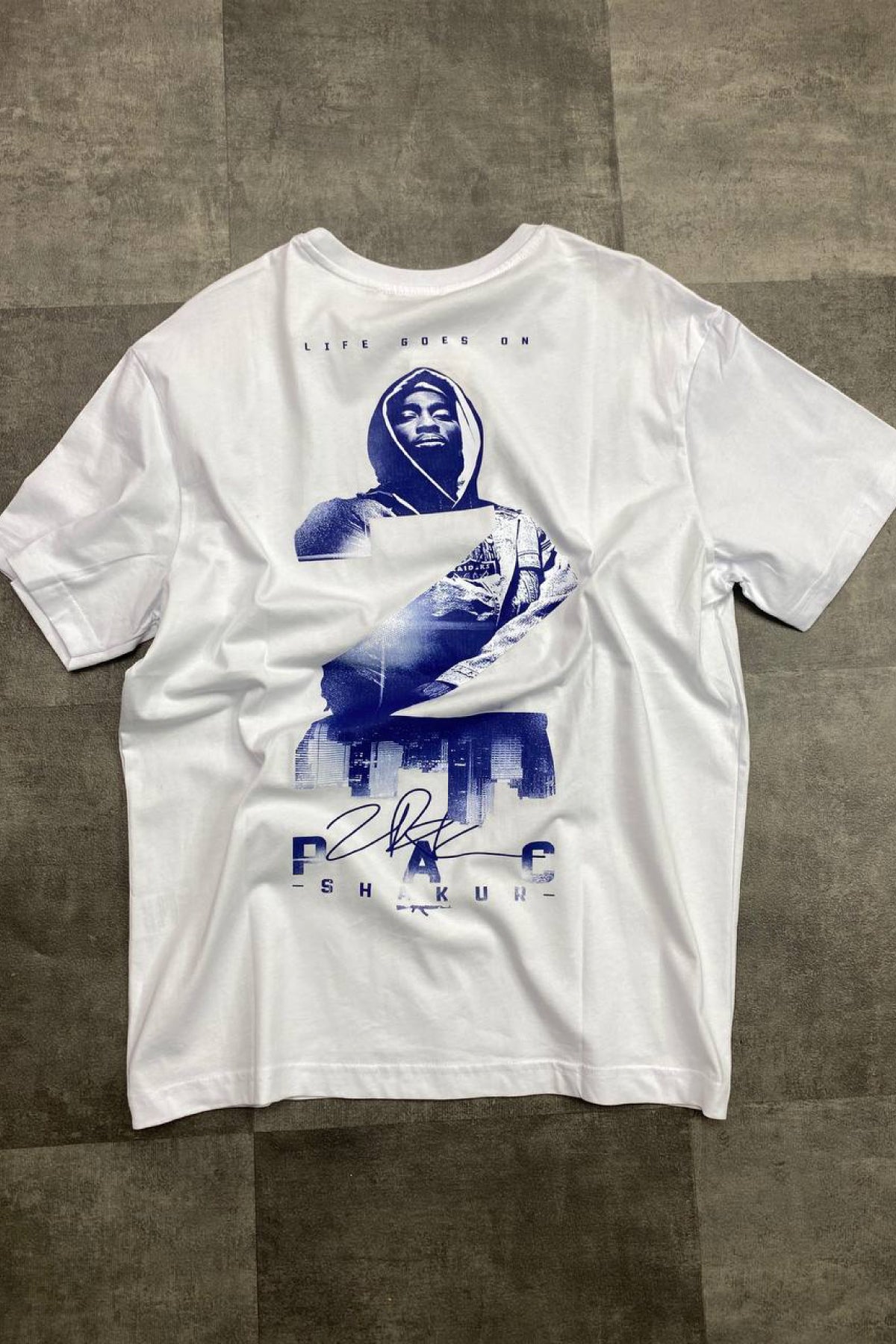 2 Pac Baskılı Oversize T-shirt