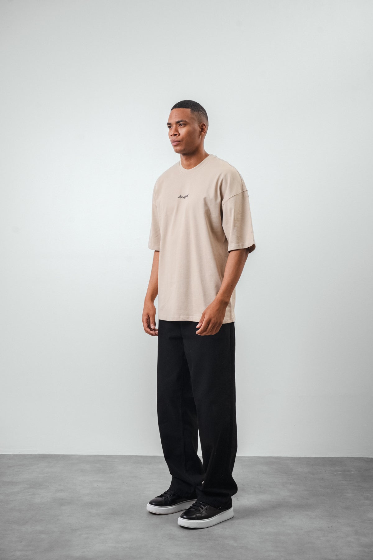 Disappear Yazılı Vintage Halı Baskılı Oversize Tişört