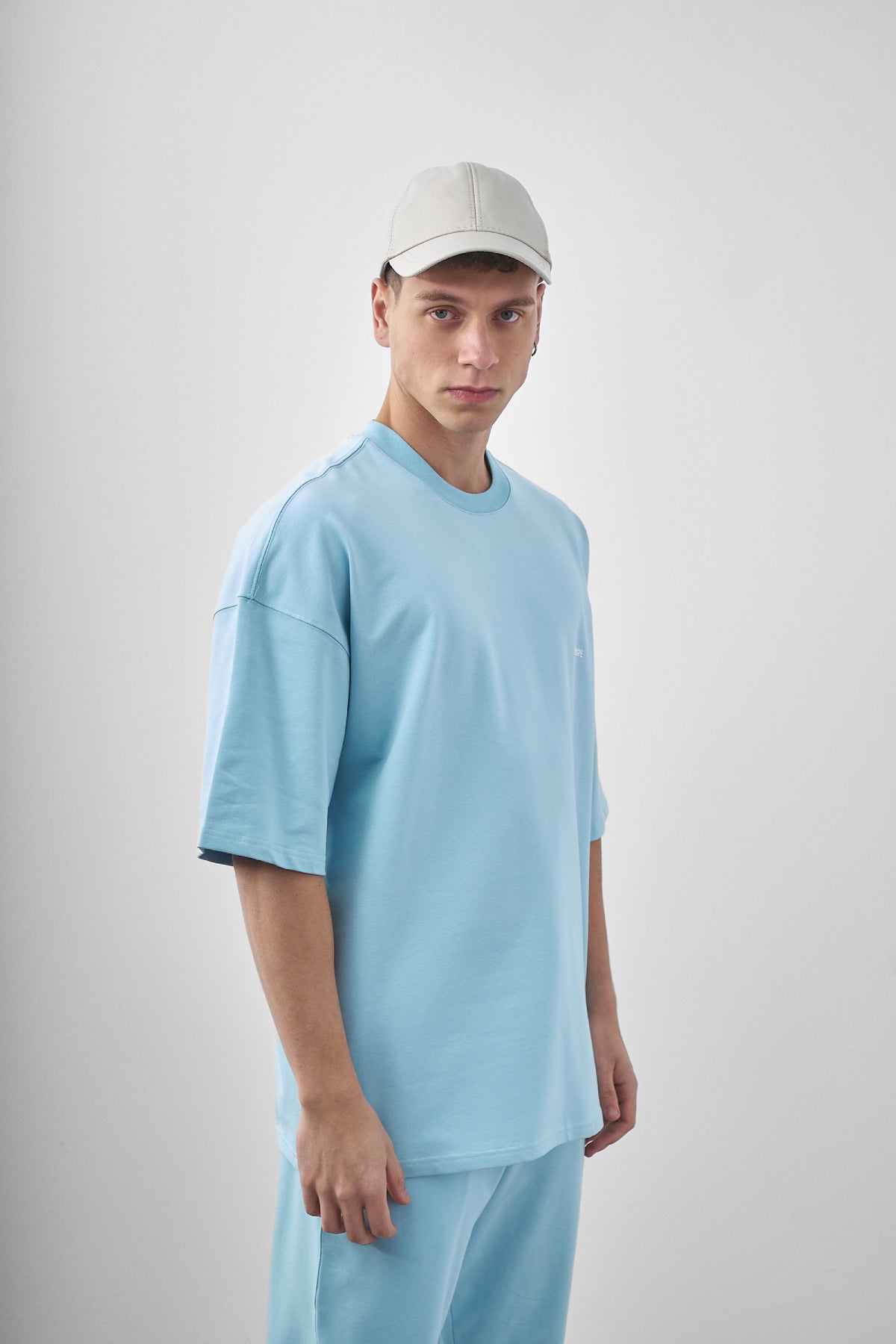 Erkek Respire Yazılı Oversize T-shirt