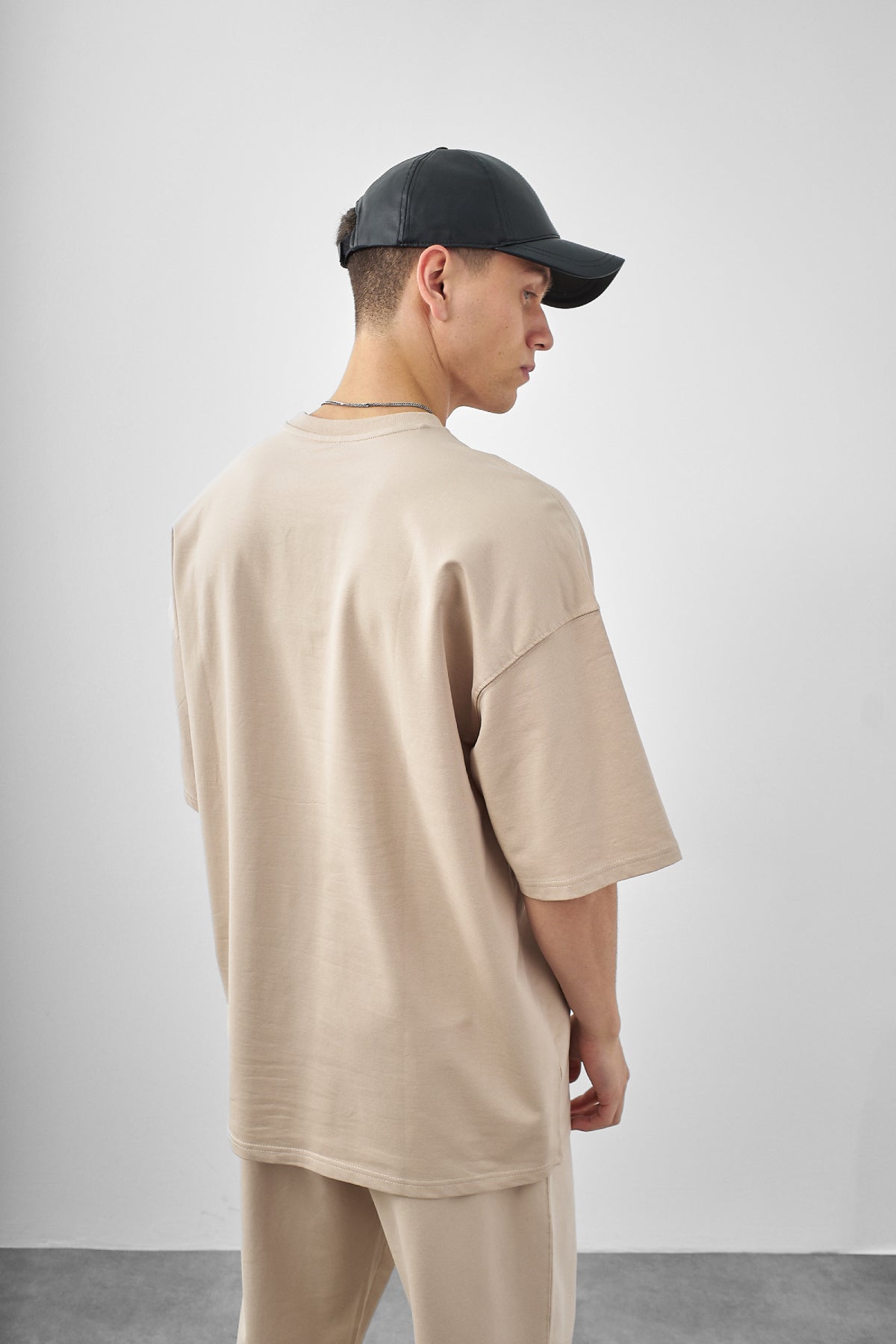 Erkek Respire Yazılı Oversize T-shirt